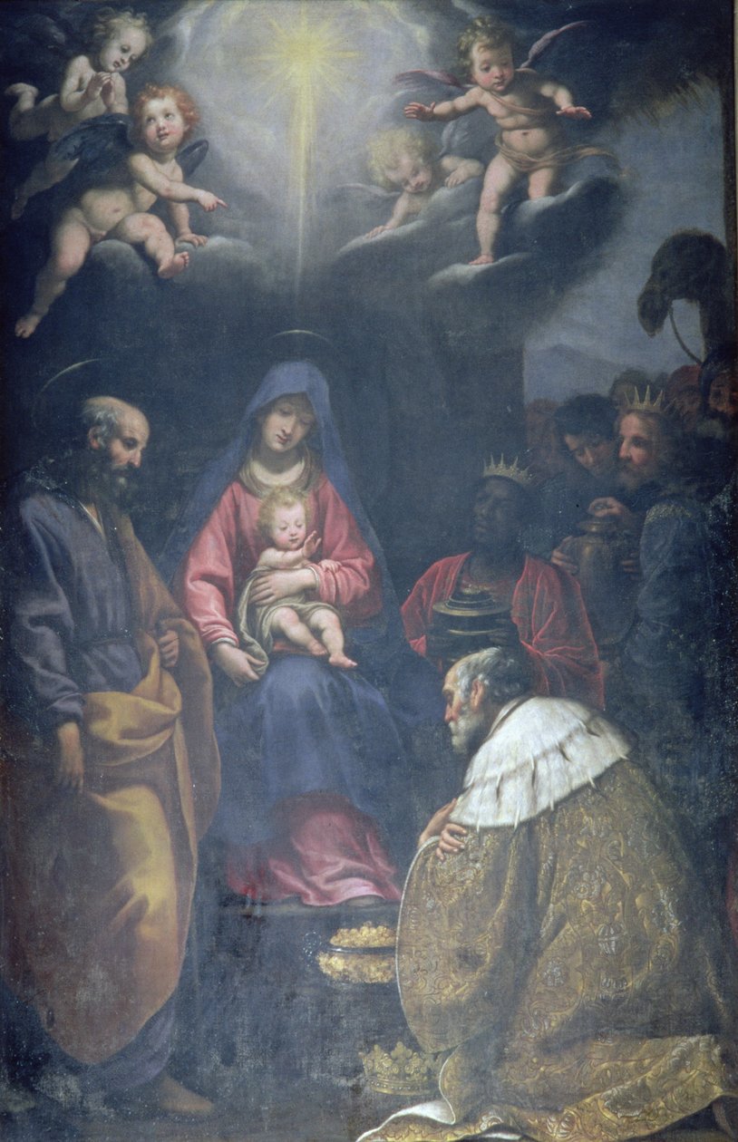 Adoracja Trzech Króli, 1629 autorstwa Matteo Rosselli