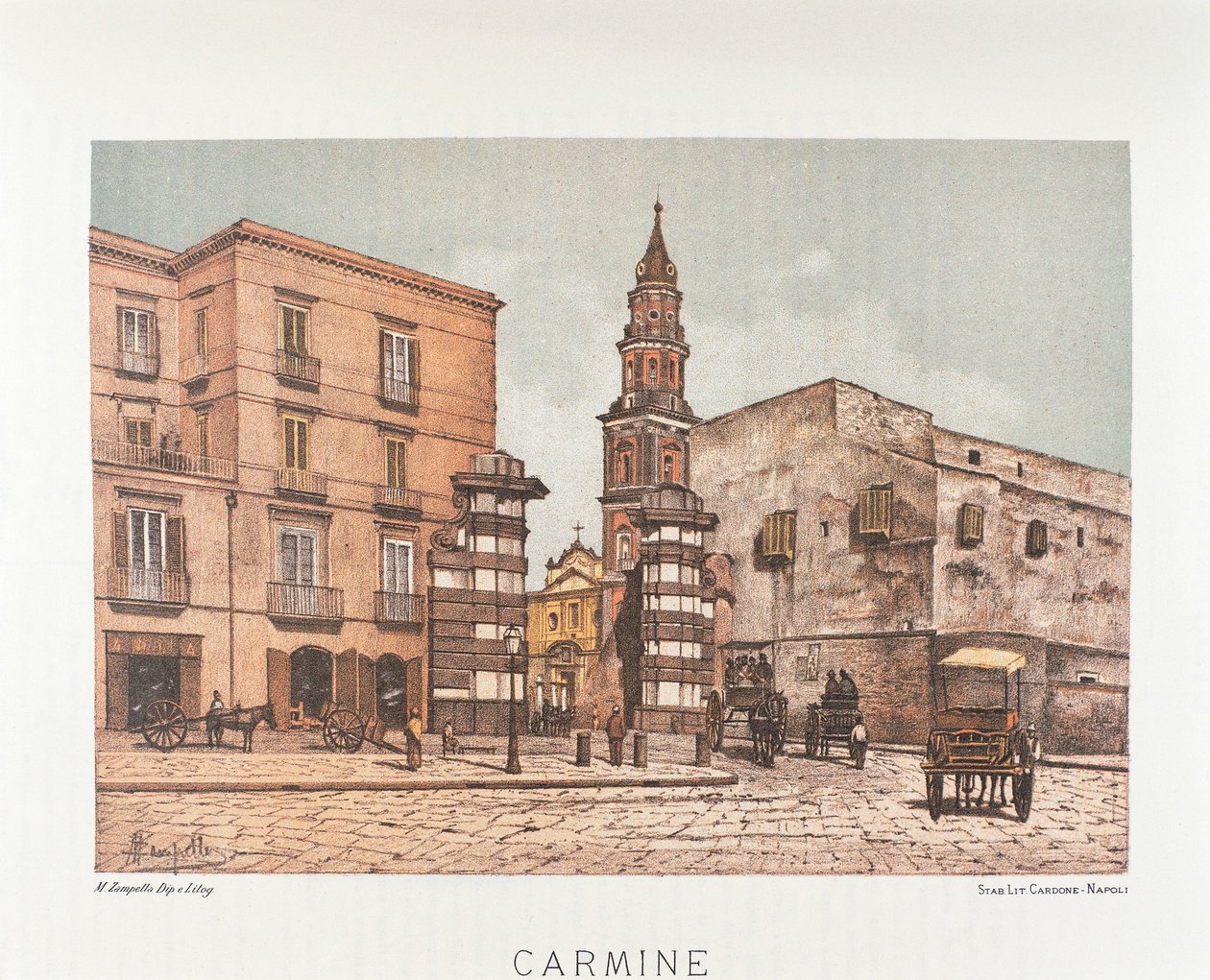 Włochy, Neapol, Santa Maria del Carmine autorstwa Matteo Zampella