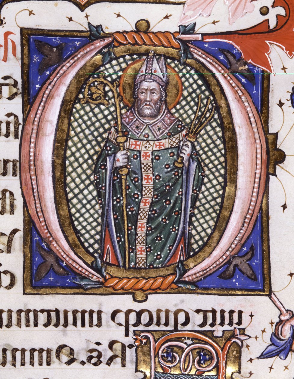 Święty Ambroży - (Miniatura, c.1492-1523) autorstwa Matteo da Milano
