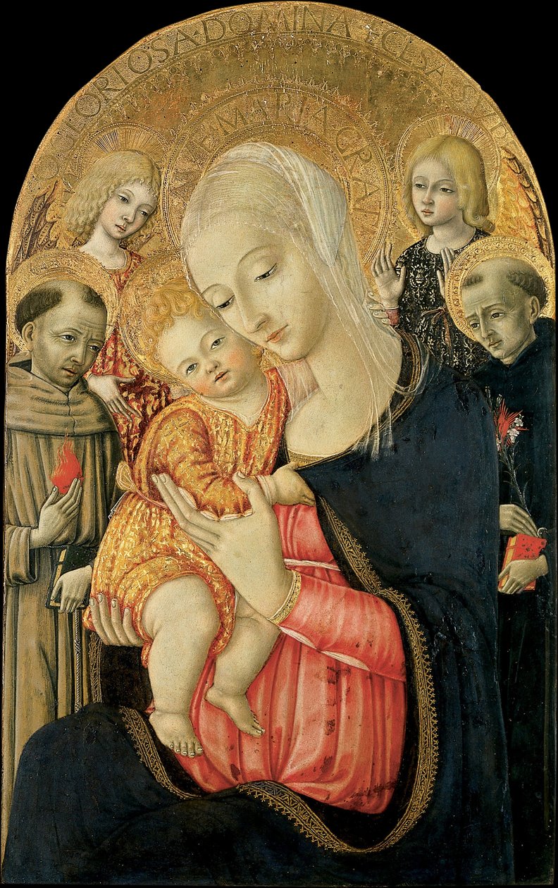 Madonna i Dzieciątko z aniołami i świętymi autorstwa Matteo de Giovanni