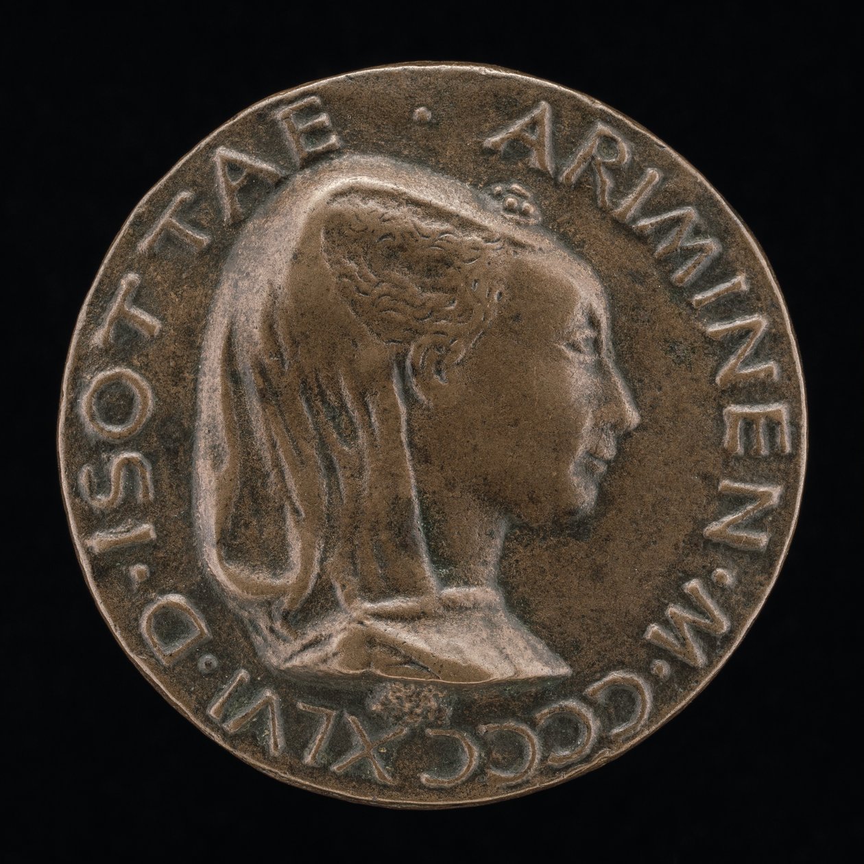 Isotta degli Atti, 14321433-1474, Pani 1446, następnie żona po 1453, Sigismondo Malatesta [obv autorstwa Matteo di Andrea de Pasti