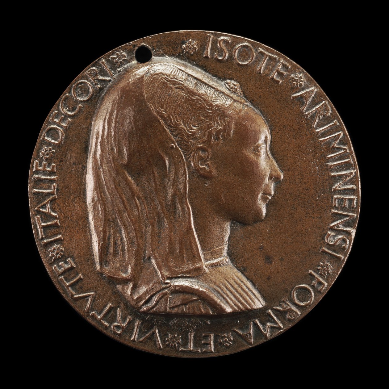 Isotta degli Atti, 14321433-1474, Pani 1446, następnie żona po 1453, Sigismondo Malatesta [obv autorstwa Matteo di Andrea de Pasti