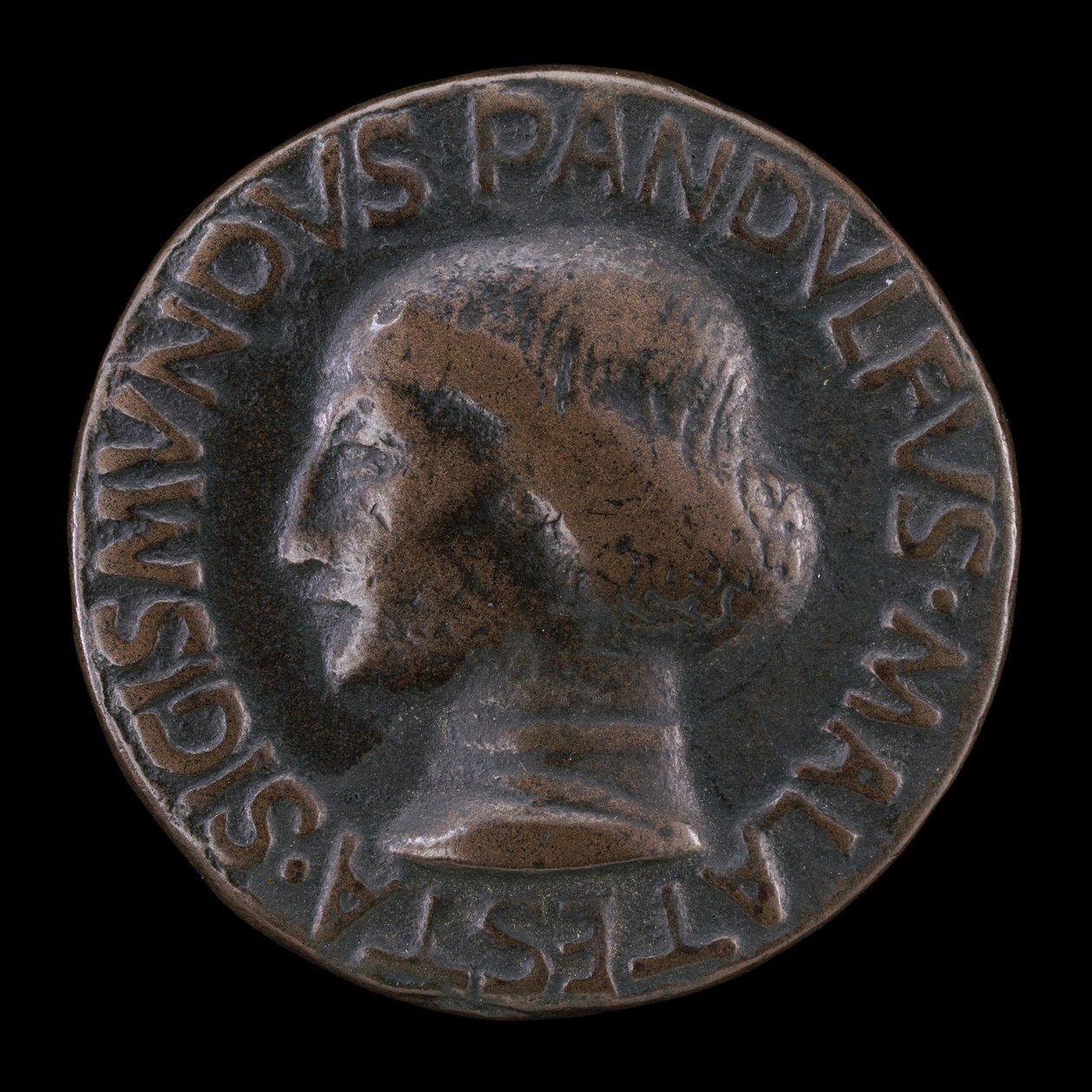 Sigismondo Pandolfo Malatesta, 1417-1468, Pan Rimini i Fano [awers], 1447. autorstwa Matteo di Andrea de Pasti