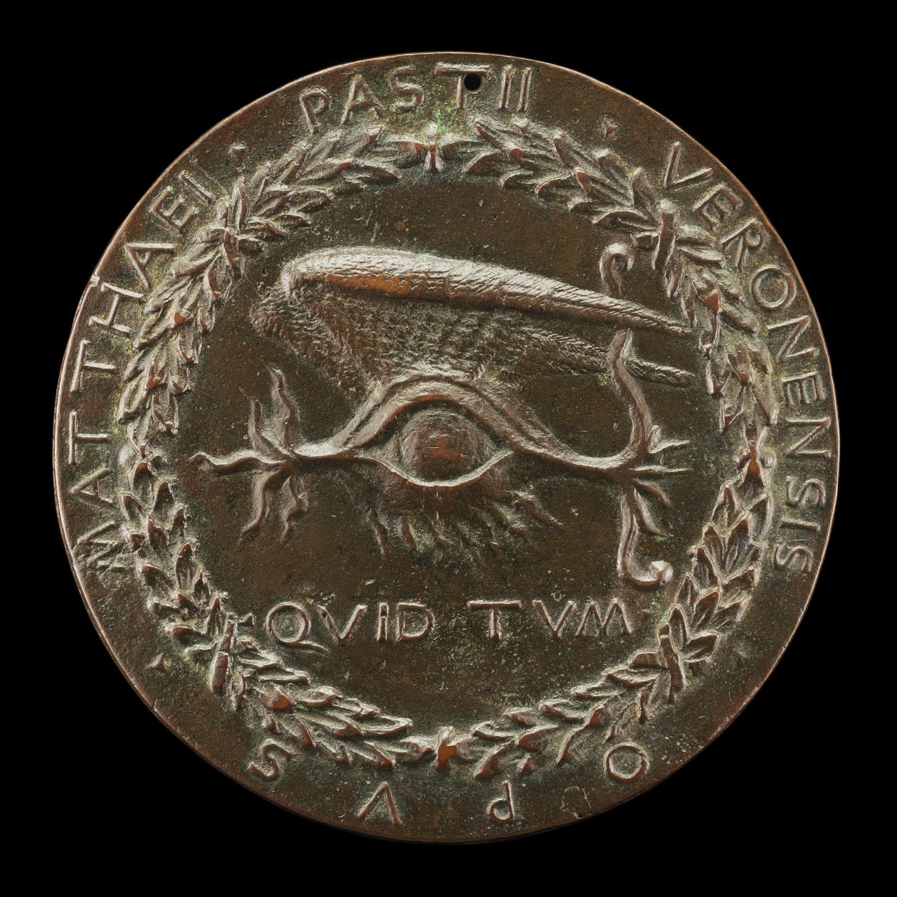 Skrzydlate ludzkie oko [rewers], 14461450. autorstwa Matteo di Andrea de Pasti