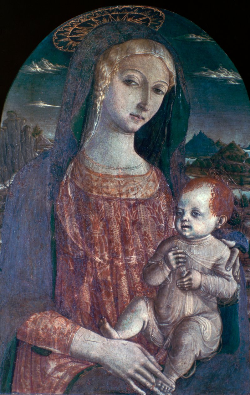 Madonna z Dzieciątkiem, c1450-1495 autorstwa Matteo di Giovanni