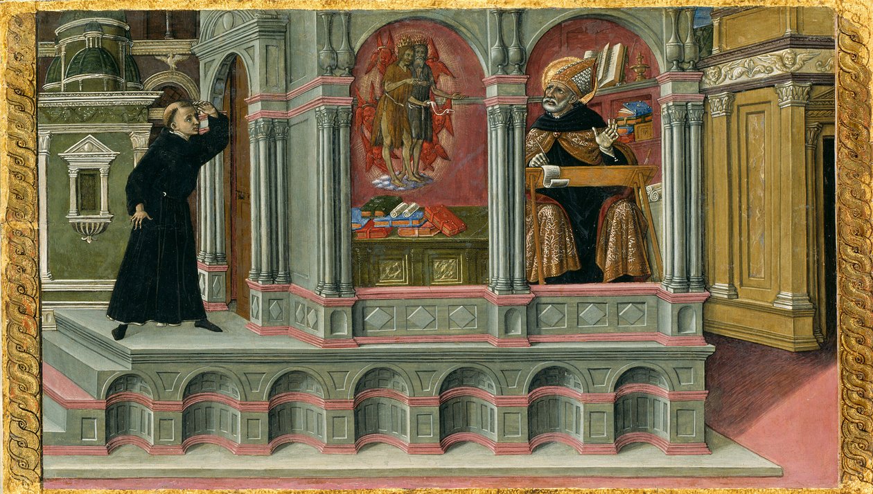 Wizja świętych Hieronima i Jana Chrzciciela według świętego Augustyna autorstwa Matteo di Giovanni