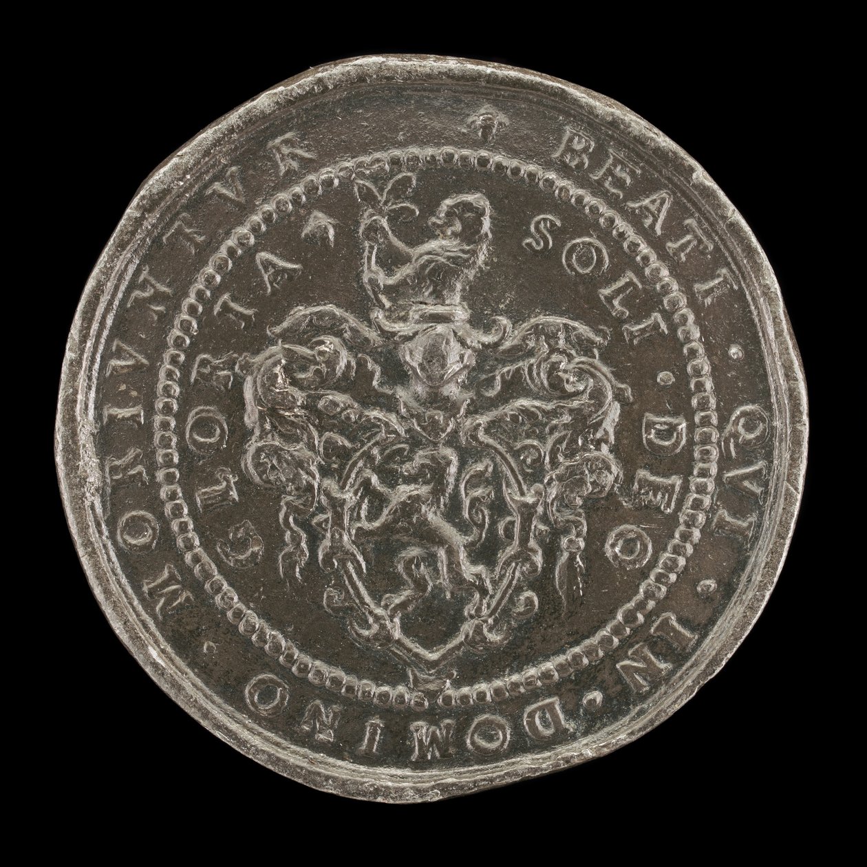 Herb i napis [rewers], 1592. autorstwa Matthäus Carl