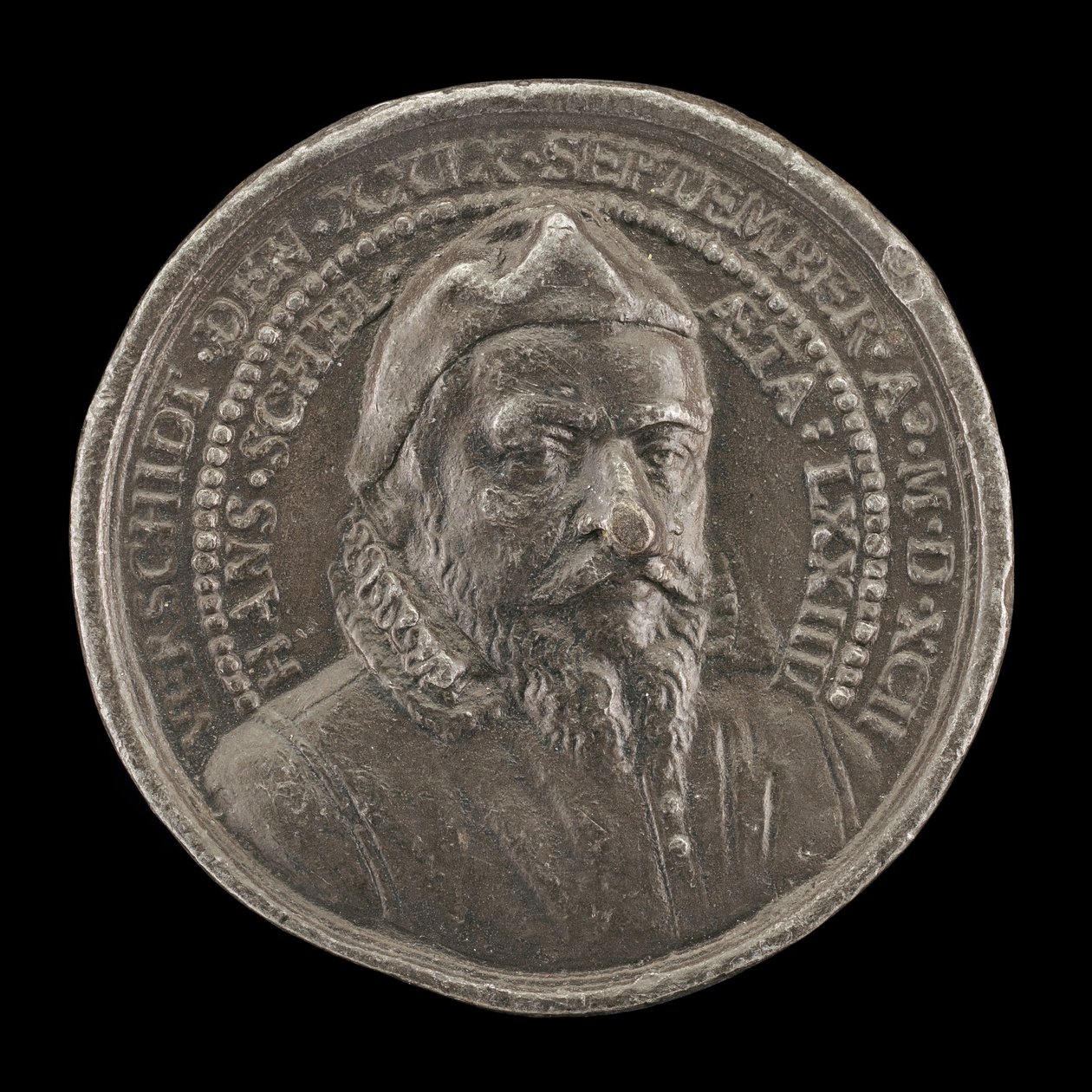 Hans Schel, 1518-1592, Patrycjusz Norymberski [awers], 1592. autorstwa Matthäus Carl