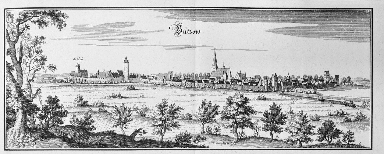 Bützow autorstwa Matthaus Merian