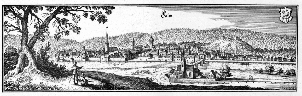 Calw.jpg - fragment z Topographia Sueviae (Schwaben) autorstwa Matthaus Merian