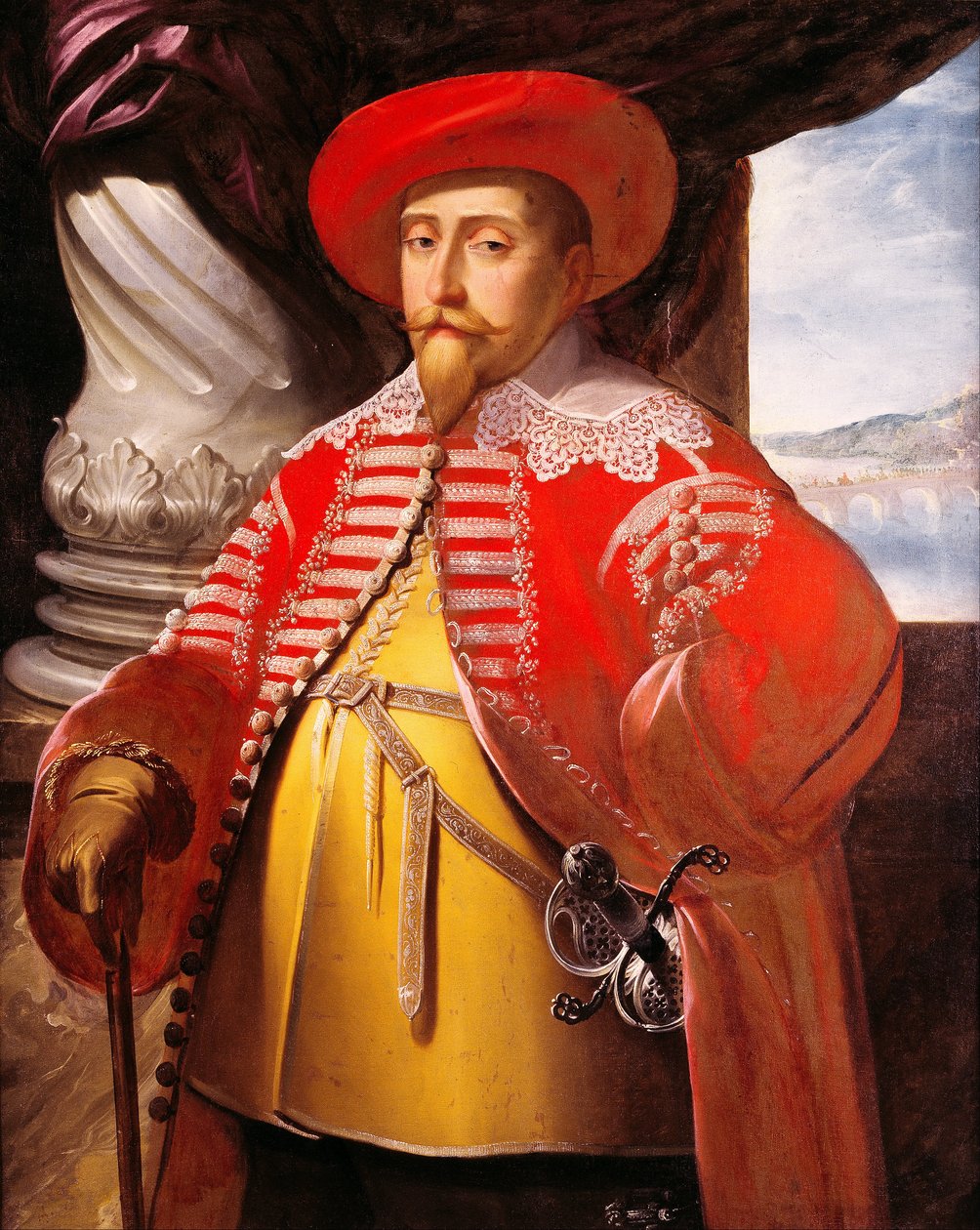 Portret Gustawa Adolfa, 1632 autorstwa Matthaus Merian