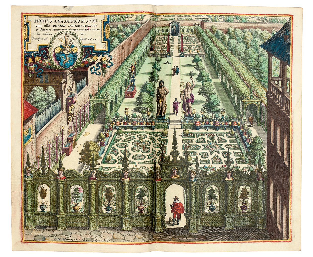 Ogród Johana Schwindena autorstwa Matthaus the Elder Merian