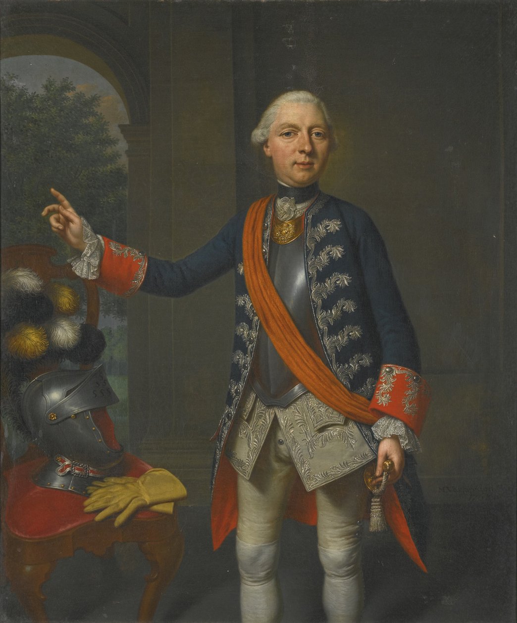 Portret Friedricha Wilhelma Ernsta, hrabiego Schaumburg-Lippe 1724-1777, 1763 autorstwa Mattheus Verheyden