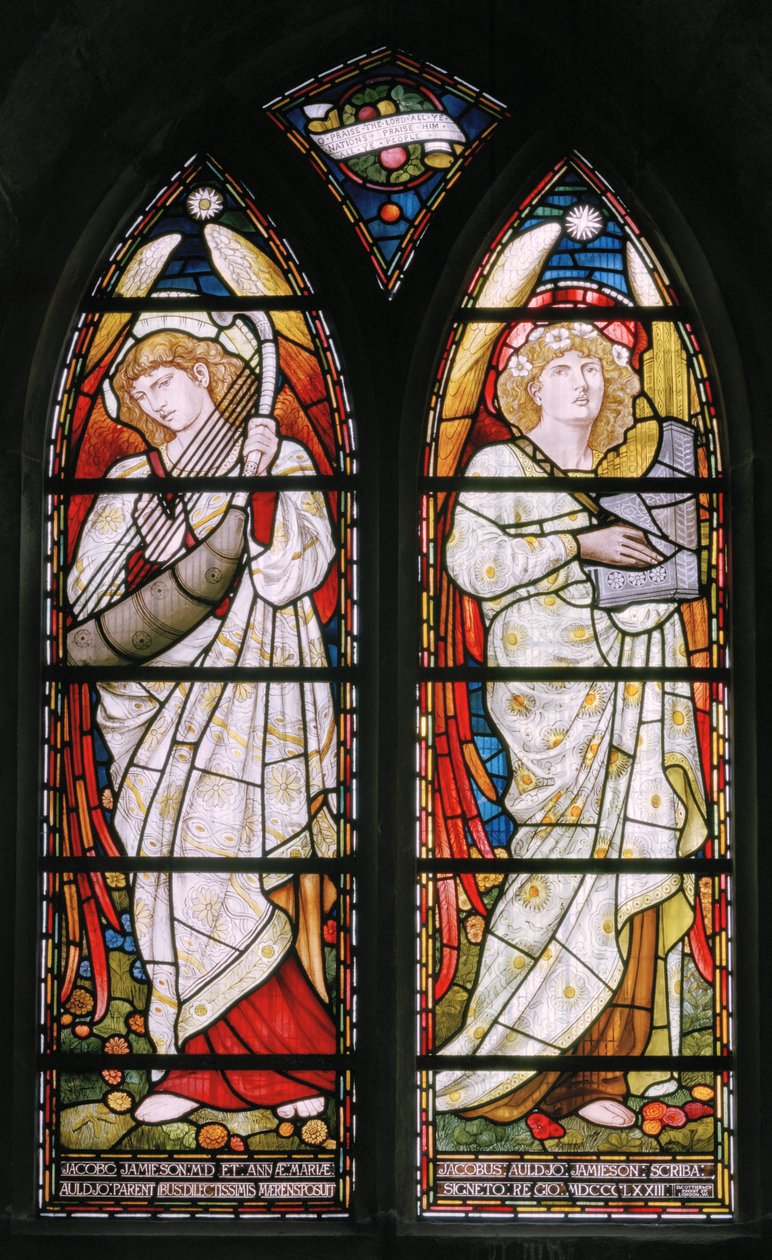 Aberdeen, Katedra St Machars, Cottier & Co, Aniołowie Muzycy, 1873 autorstwa Matthew Maris