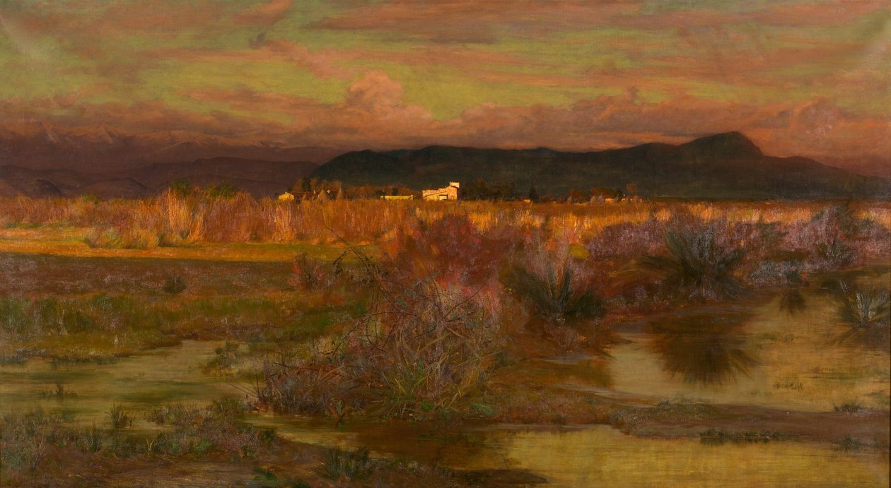 Po zachodzie słońca we Włoszech - wieczór, 1909 r. autorstwa Matthew Ridley Corbet