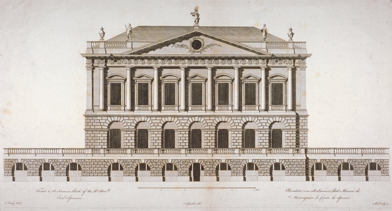 Elewacja Buckingham House, St James