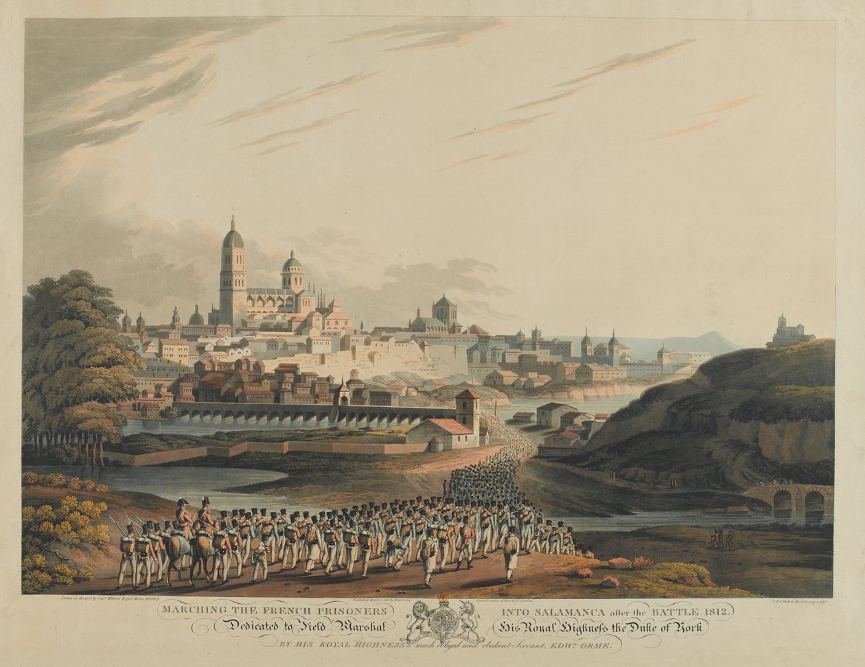 Marsz francuskich jeńców do Salamanki po bitwie 1812 r. autorstwa Matthew Dubourg