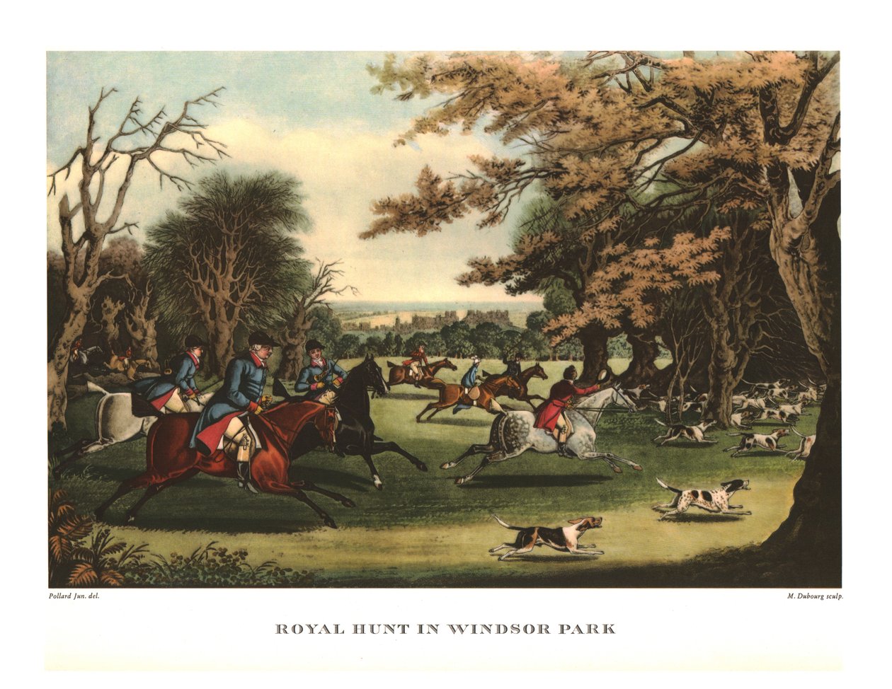 Polowanie Królewskie w Windsor Park, początek XIX w., ok. 1955. autorstwa Matthew Dubourg