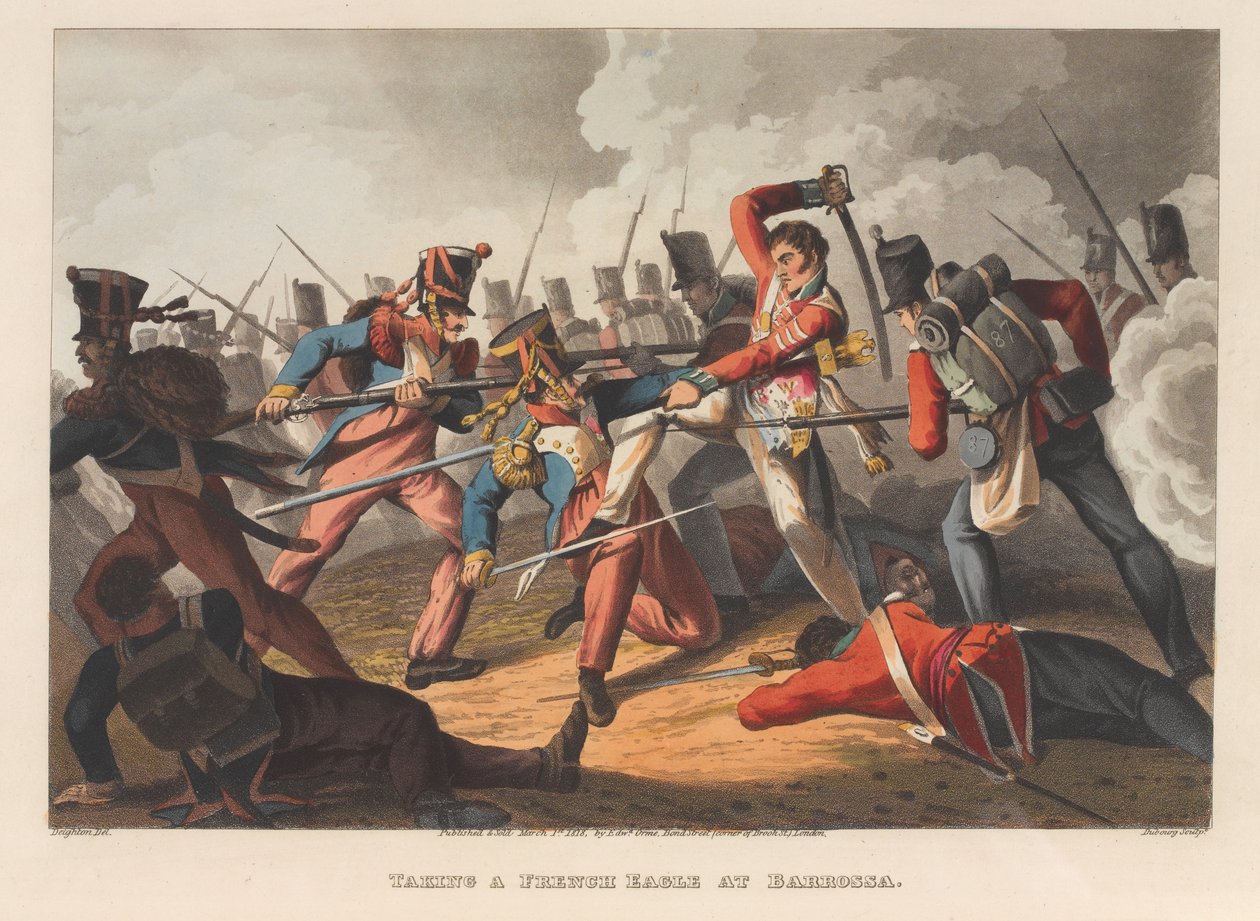 Zdobycie francuskiego orła w Barossie, 1811 autorstwa Matthew Dubourg