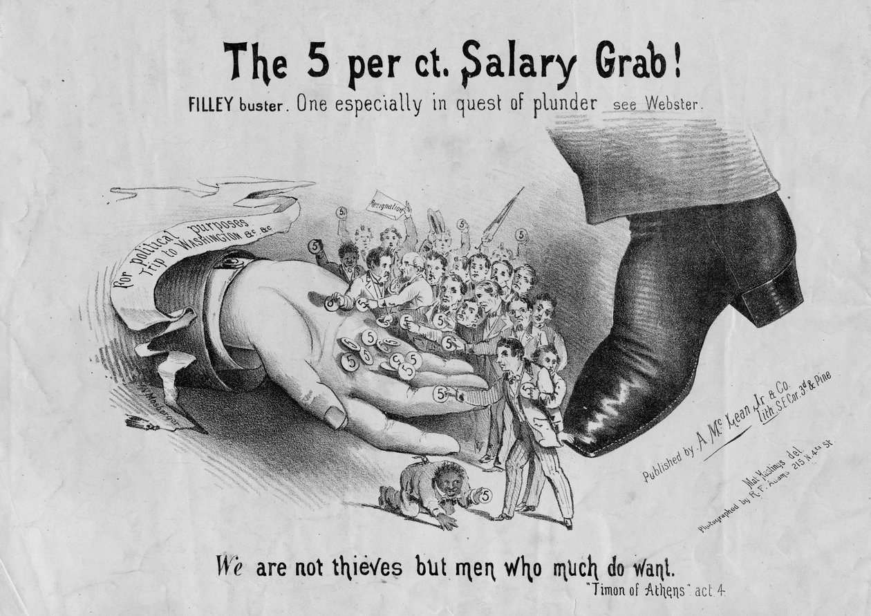 5 proc. pensja grab!, wyd. A. McLean Jr., St Louis, c.1873 autorstwa Matthew Hastings