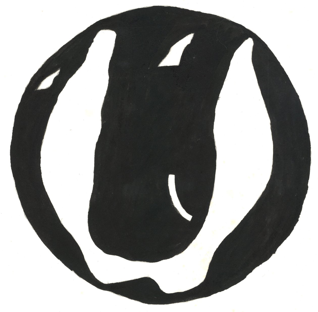 Du Serie Glyphes 12, 2017 (atrament indyjski) autorstwa Matthew Hilton