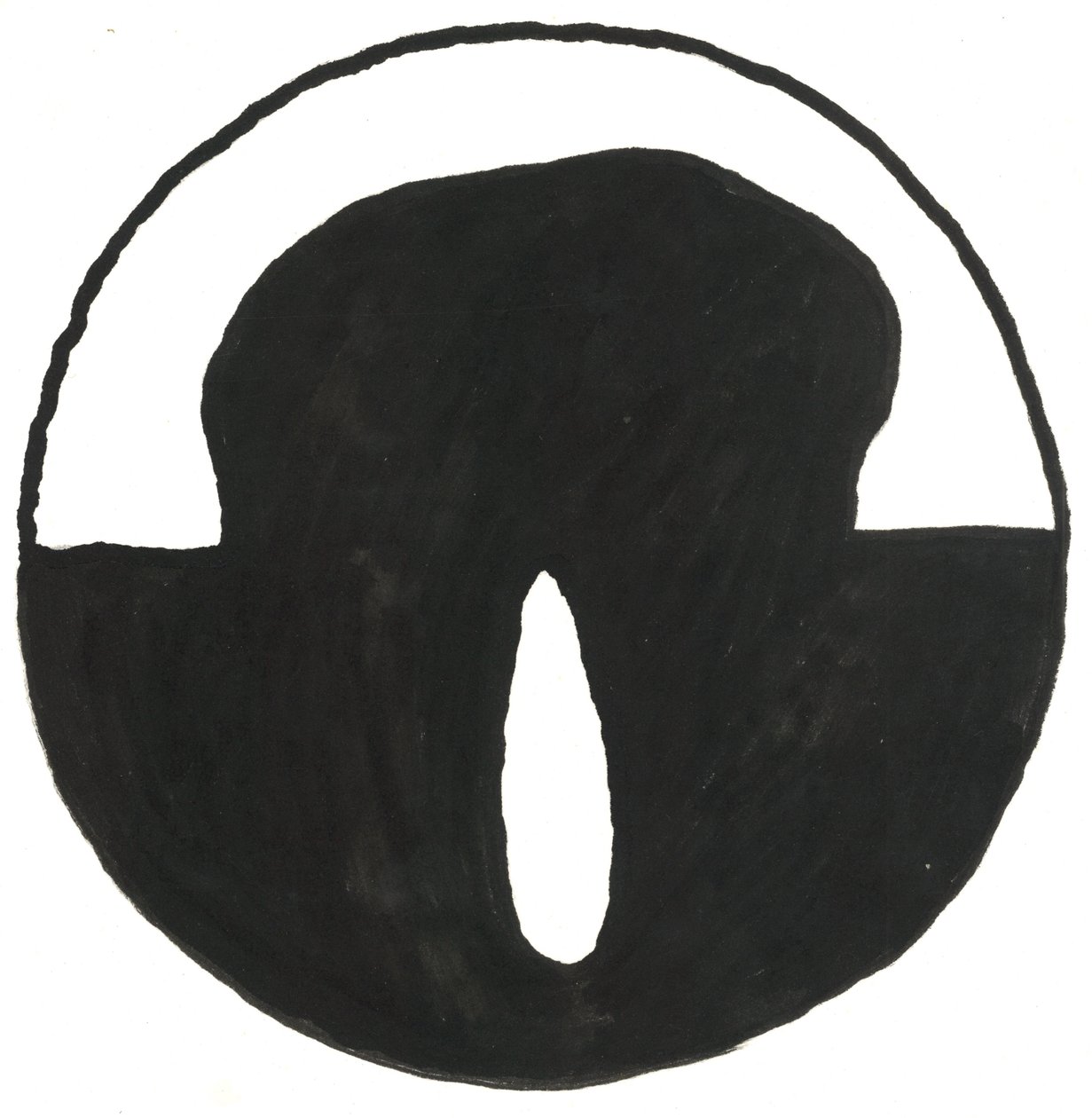 Du Serie Glyphes 7, 2017 (atrament indyjski) autorstwa Matthew Hilton