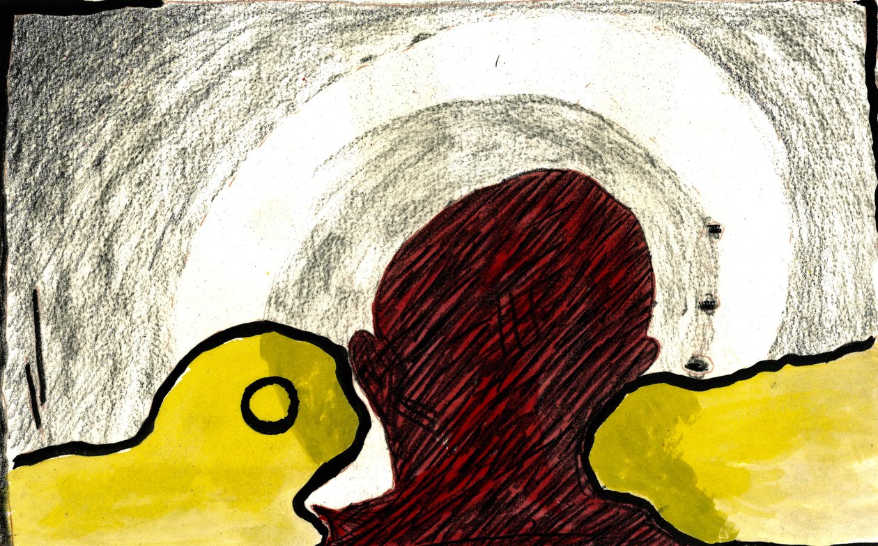 Szept, 2021 (akwarela, pastel) autorstwa Matthew Hilton