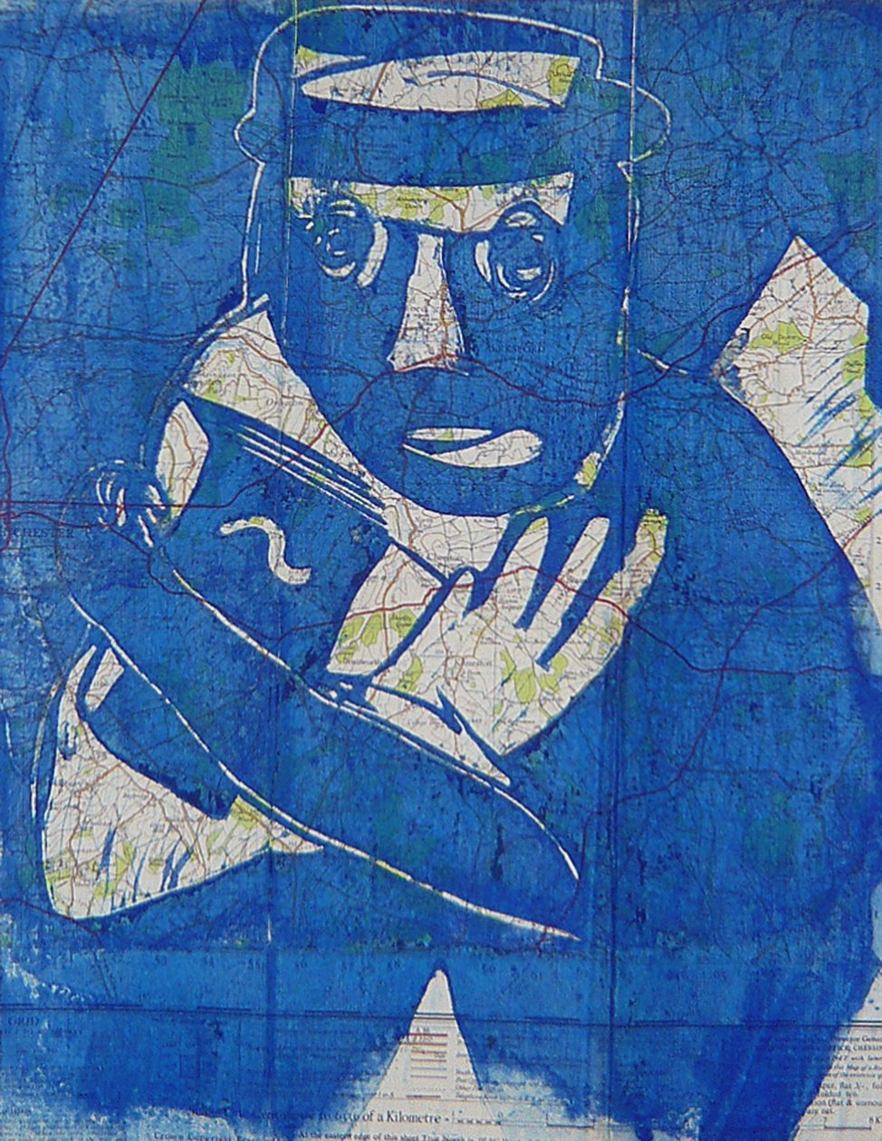 opuszczenie anglii, 2004 (linoprint) autorstwa Matthew Hilton