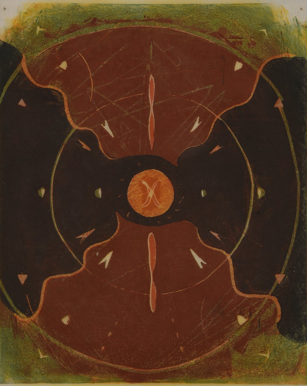mandala 1, 2013 (linoryt) autorstwa Matthew Hilton