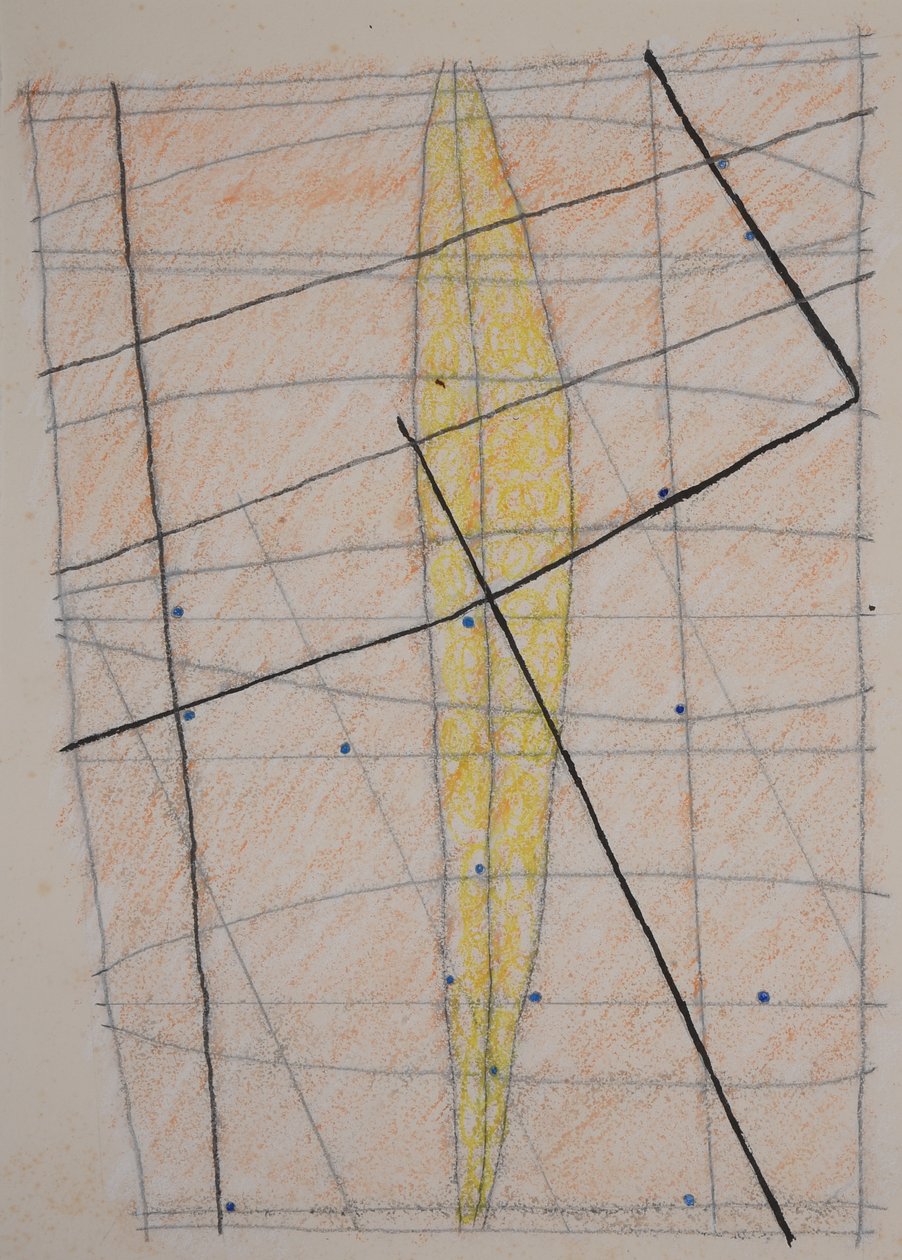 wykres w sztyfcie 3, 2014 (kredka akwarelowa) autorstwa Matthew Hilton