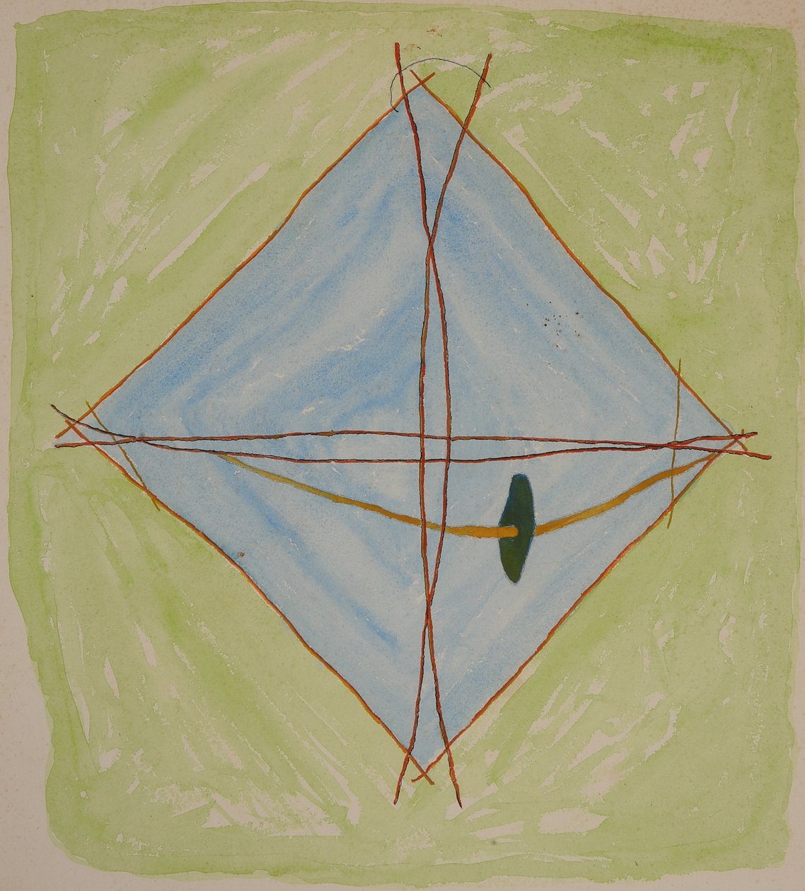 stick chart 6, 2014 (kredka akwarelowa) autorstwa Matthew Hilton
