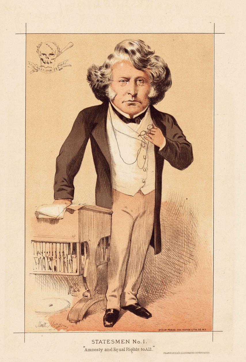 Mąż Stanu nr 1, Amnesty and Equal Rights to All, wyd. 1871 (kolor lito) autorstwa Matthew