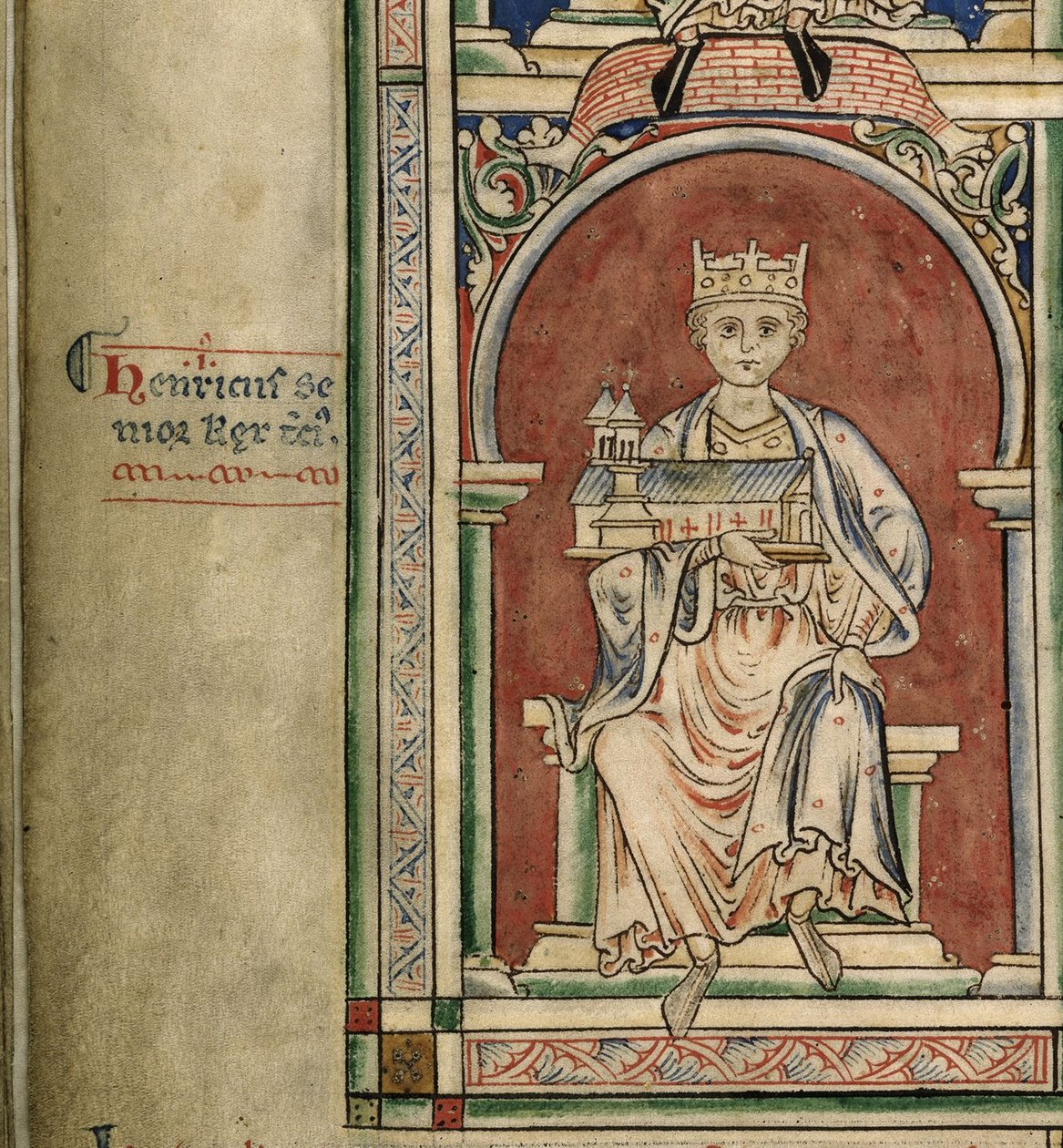 Henryk I z Anglii Z Historii Anglorum, Chronica majora autorstwa Matthew Paris