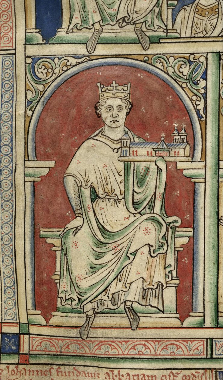 Król Jan Anglii Z Historii Anglorum, Chronica majora autorstwa Matthew Paris