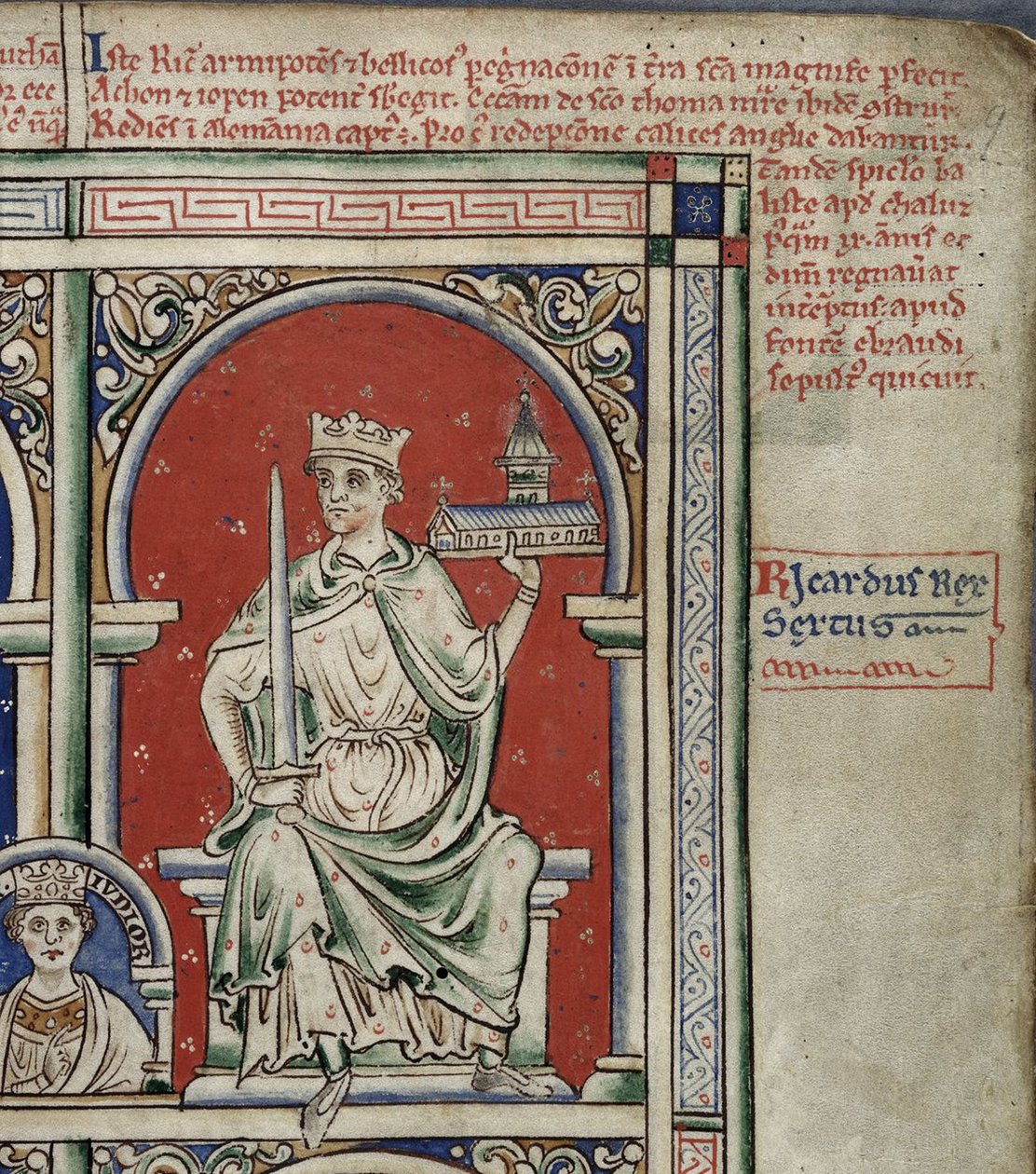 Ryszard I Lwie Serce Z Historii Anglorum, Chronica majora autorstwa Matthew Paris