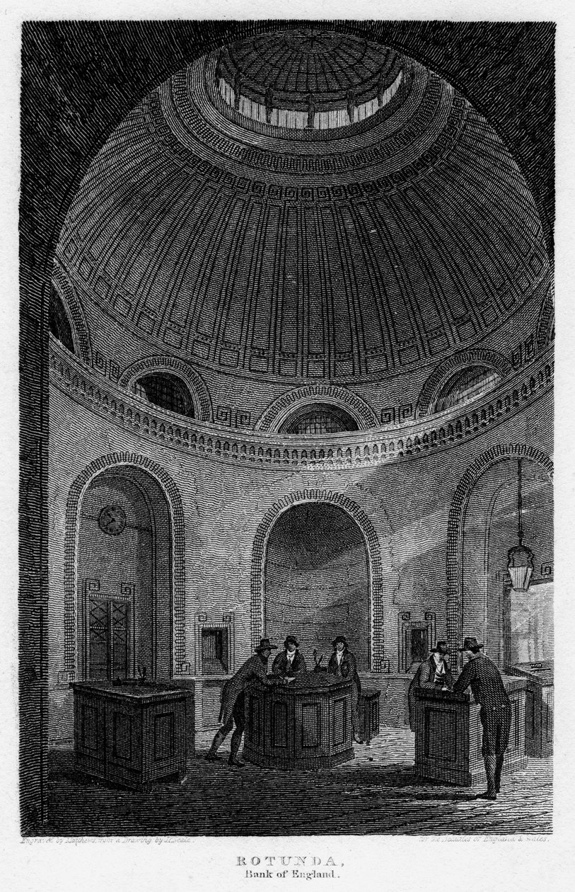 Rotunda, Bank of England, City of London, 1816. autorstwa Matthews