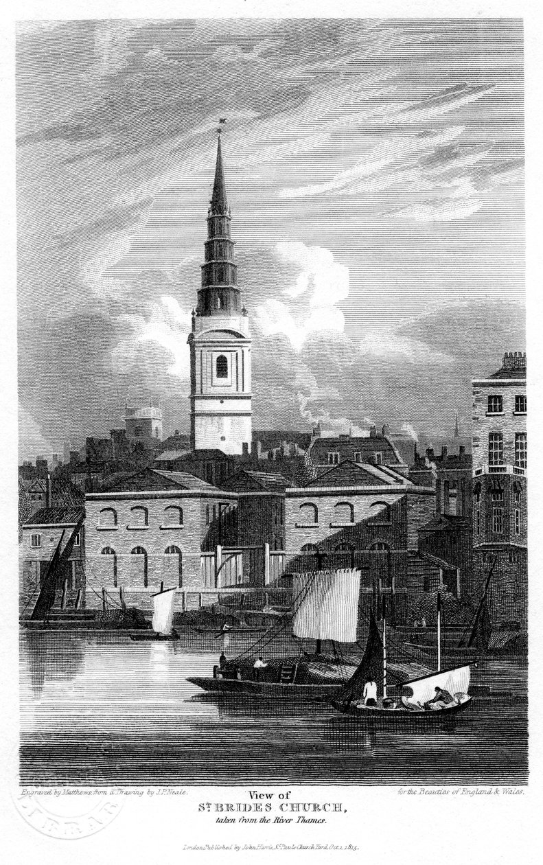 Kościół św. Oblubienicy, Londyn, 1815 r. autorstwa Matthews