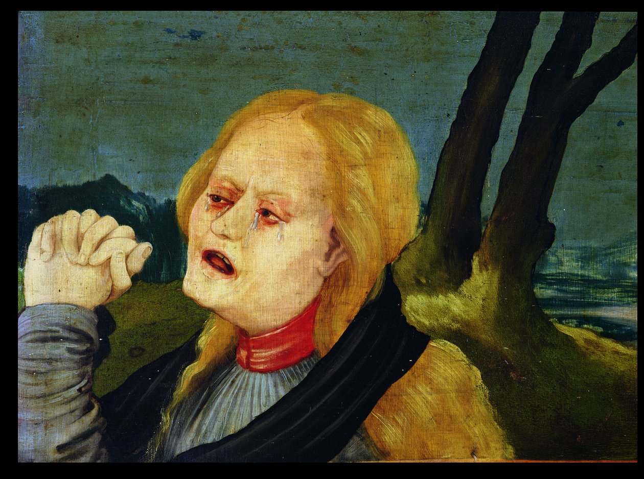 Maria Magdalena z predelli na Ołtarzu Isenheim, ok. 1512-16 autorstwa Matthias Grünewald
