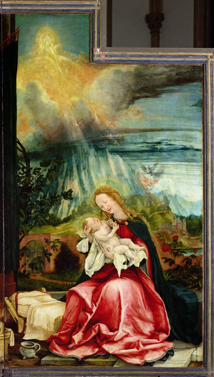 Narodzenia, z Ołtarza Isenheim, ok. 1512-16 autorstwa Matthias Grünewald