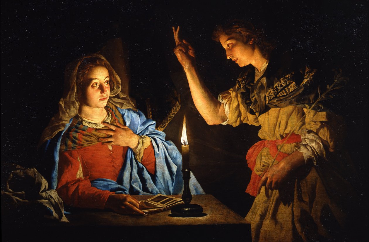 zwiastowanie autorstwa Matthias Stomer