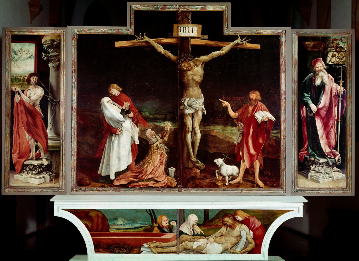 Ołtarz z Isenheim, ok. 1512-15 (olej na płycie) autorstwa Matthias (c.1480 1528) Grunewald