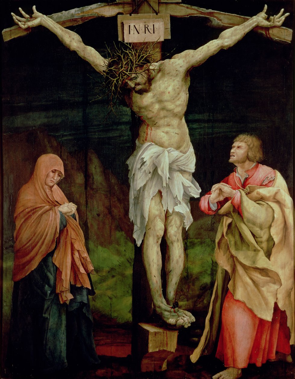 A Crucificação, c.1525 (óleo sobre painel)polonês autorstwa Matthias (c.1480 1528) Grunewald