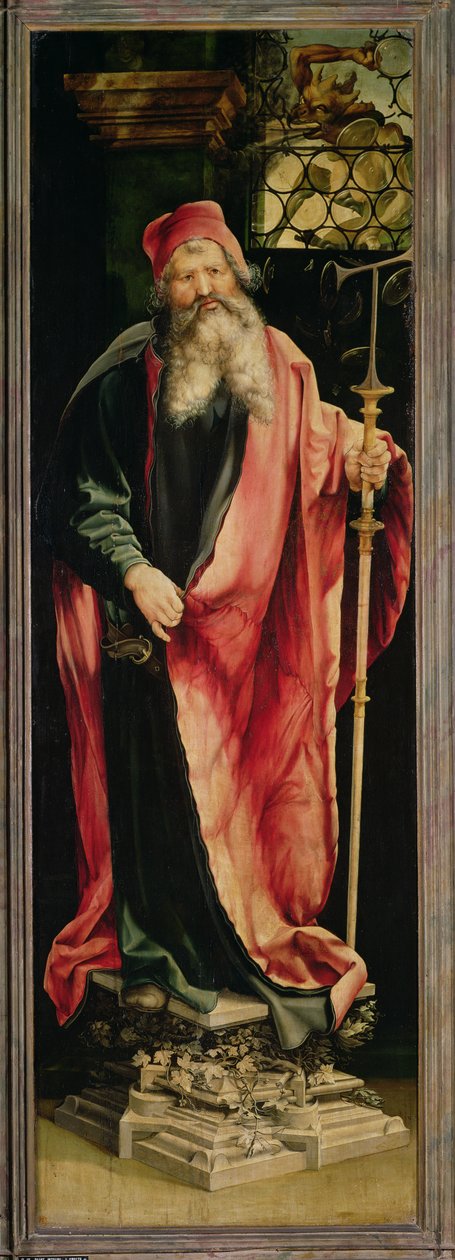 Św. Antoni Pustelnik, z Ołtarza Isenheim, ok. 1512-1516 autorstwa Matthias Grünewald