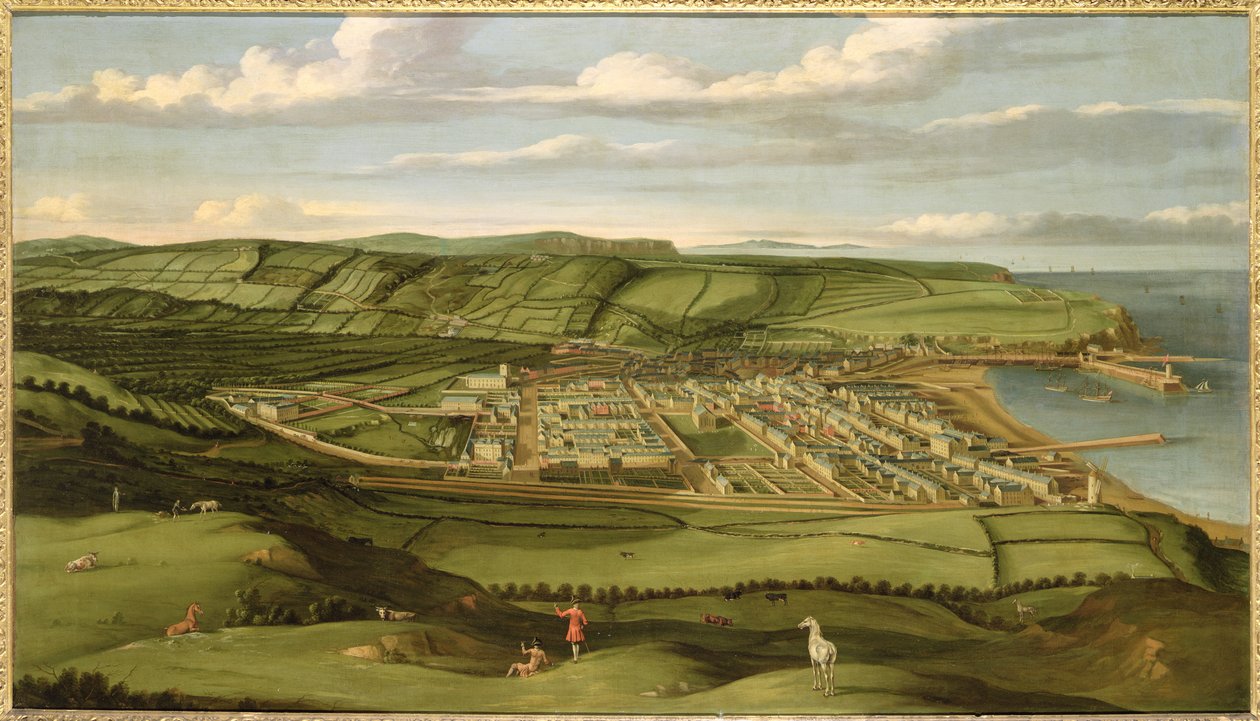 Whitehaven, Cumbria, Flatt Hall, ok. 1730-35 (olej na płótnie) autorstwa Matthias Read