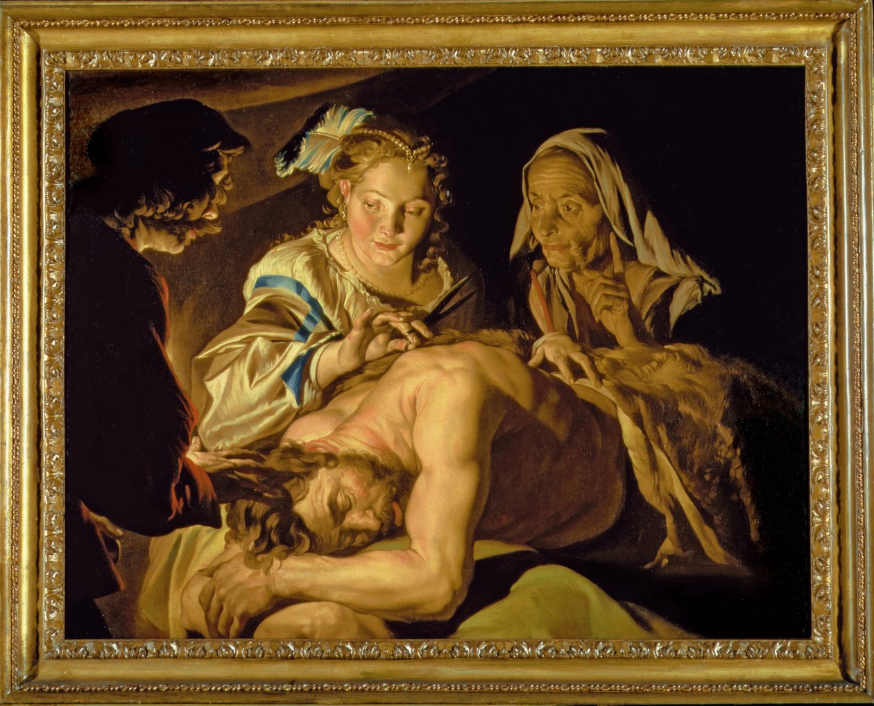 Samson i Dalila autorstwa Matthias Stomer
