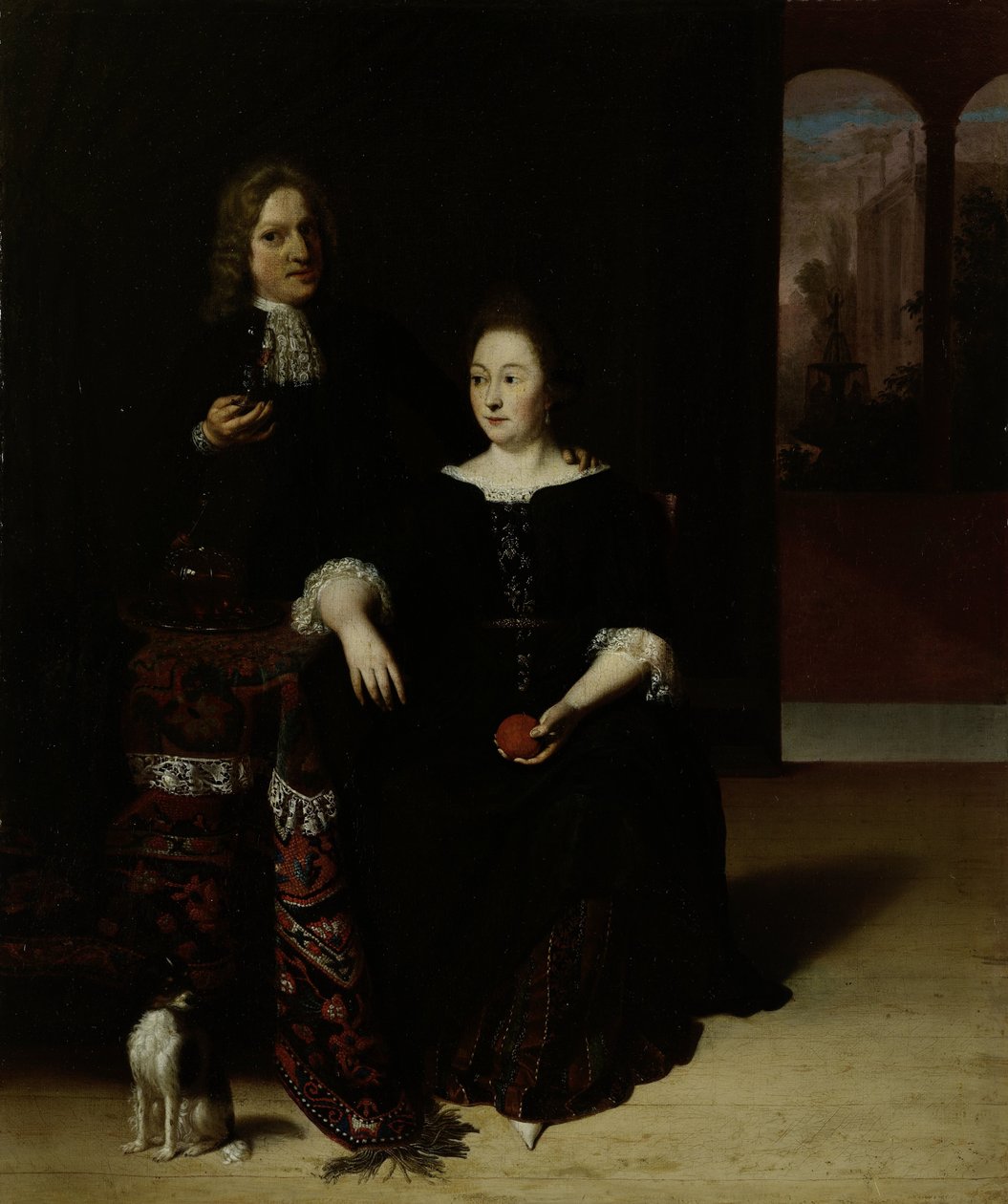 Portret kobiety i mężczyzny we wnętrzu autorstwa Matthias Wulfraet