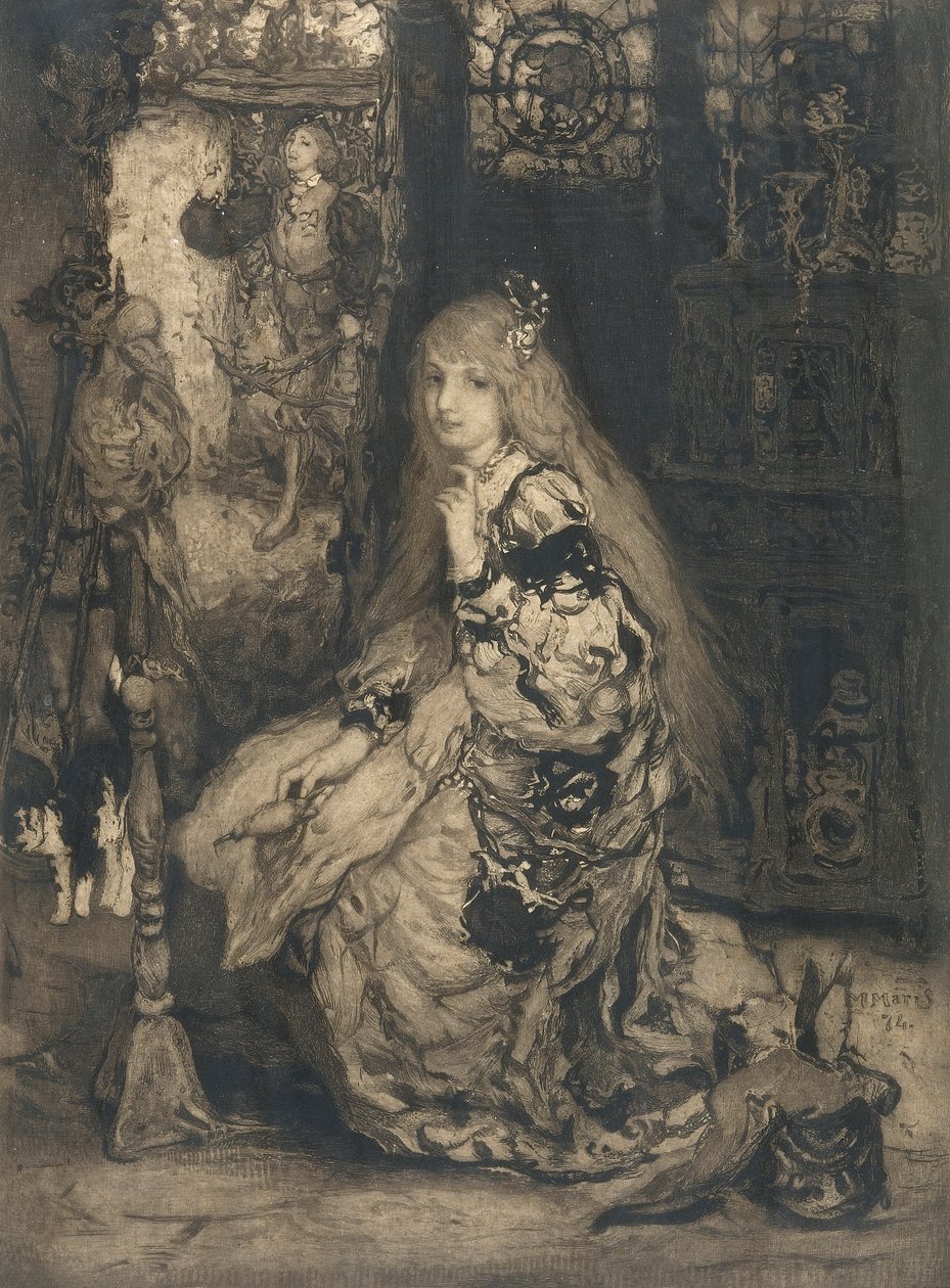 Dziewczyna z wrzecionem, 1874 autorstwa Matthijs Maris