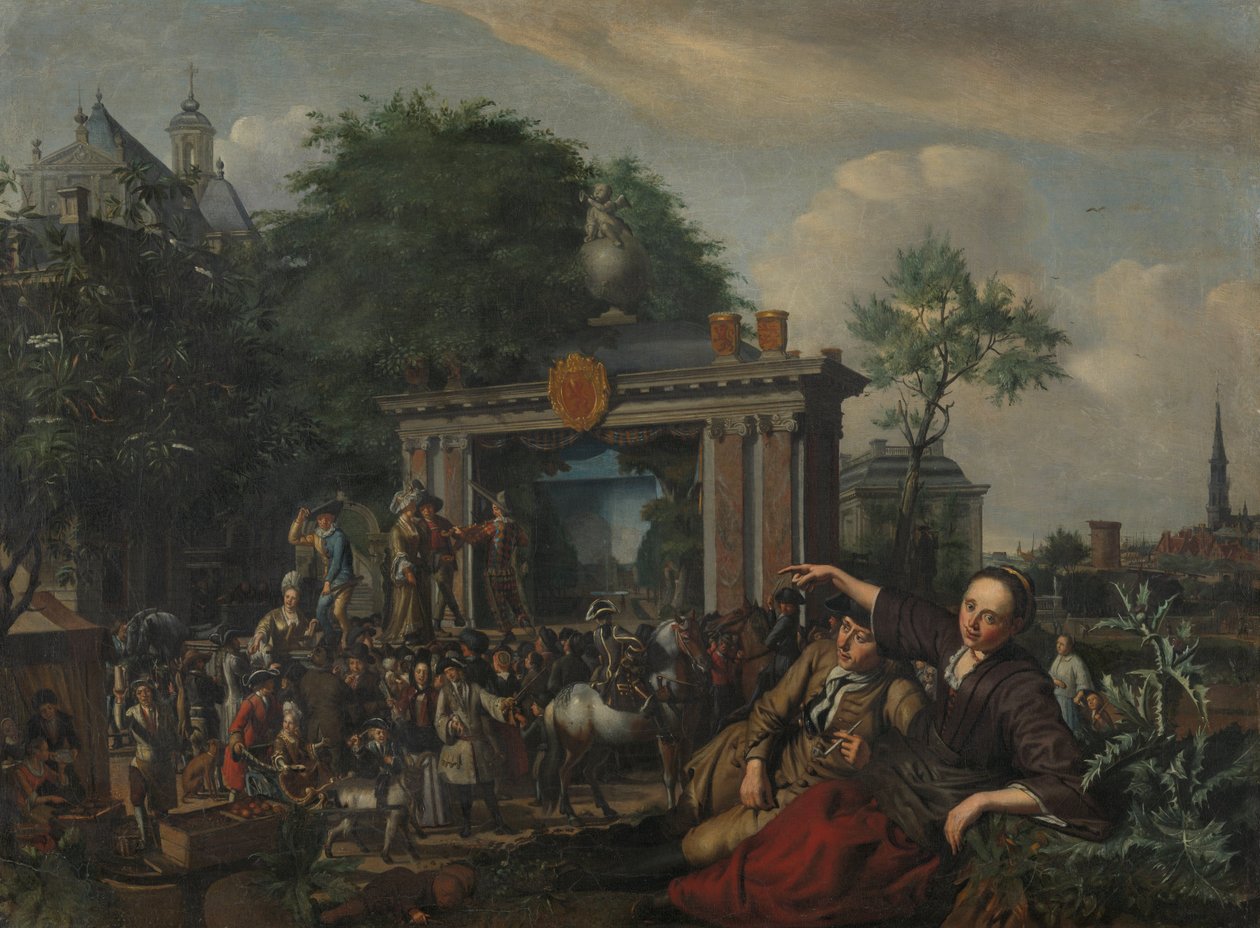 Przedstawienie teatralne w plenerze autorstwa Matthys Naiveu