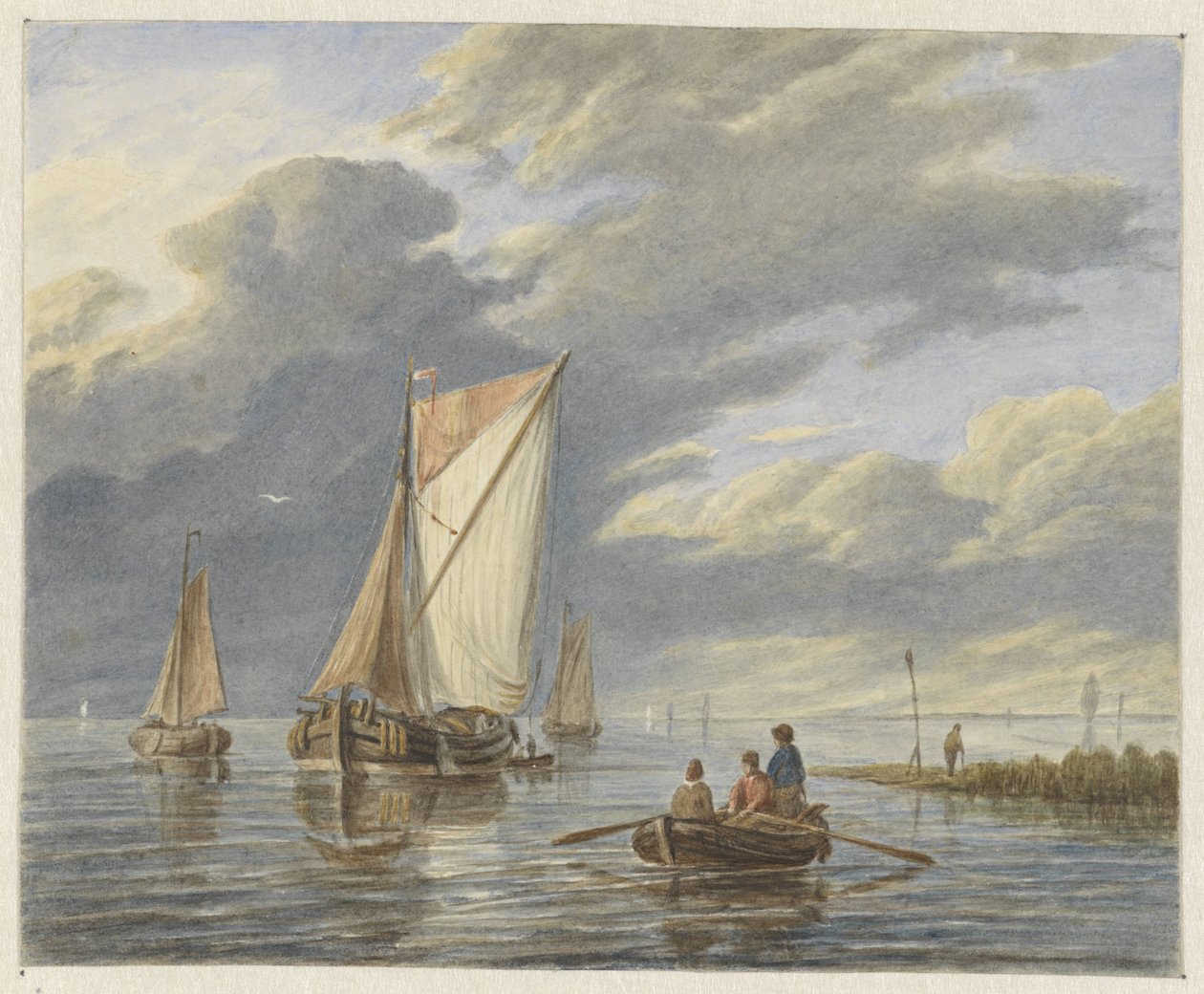 Łodzie na wodzie autorstwa Matthijs Maris