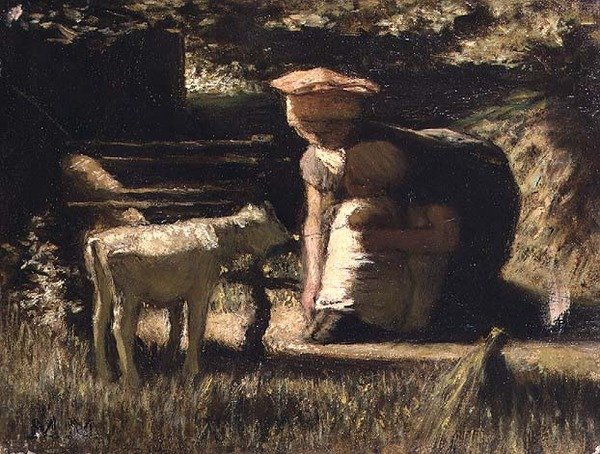 Zapoznanie się (Mała Koza) autorstwa Matthijs Maris